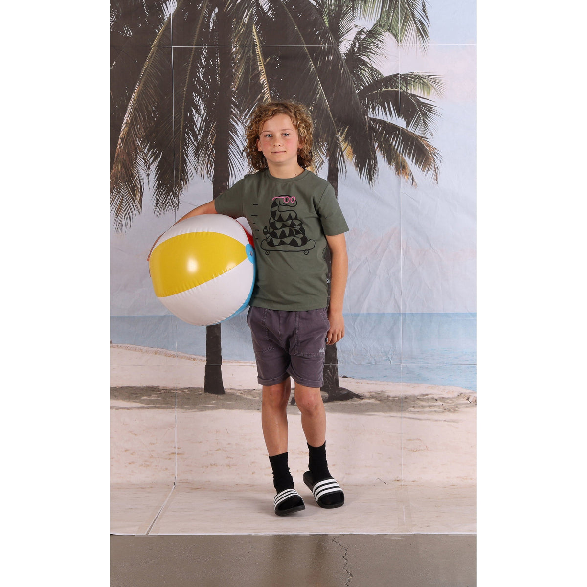 Speedy Snake Tee- Khaki