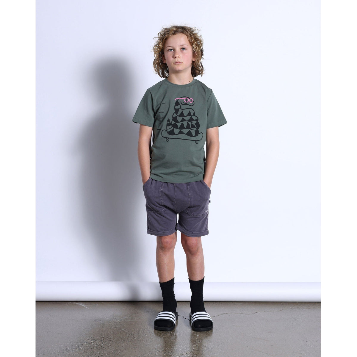 Speedy Snake Tee- Khaki