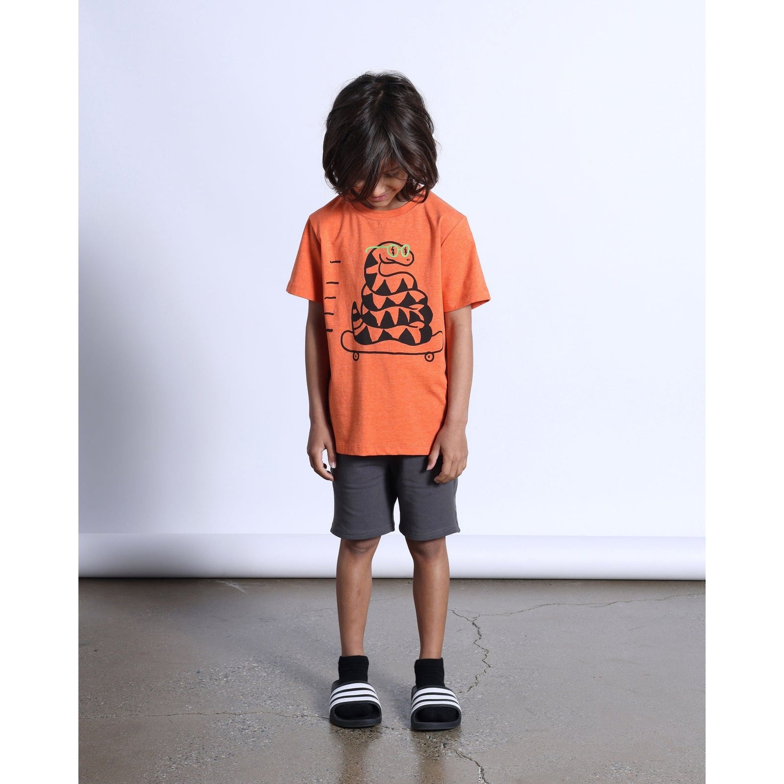 Speedy Snake Tee- Orange Marle