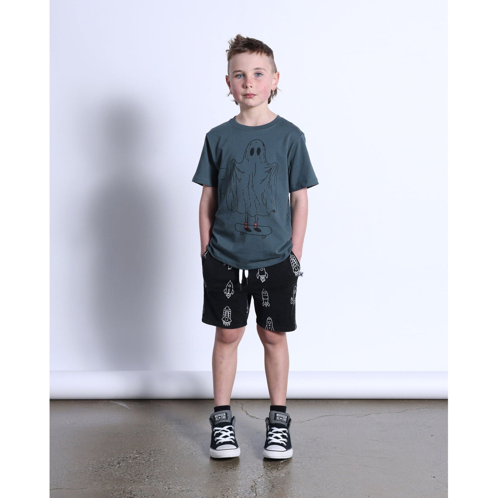 Spooky Skater Tee- Forest