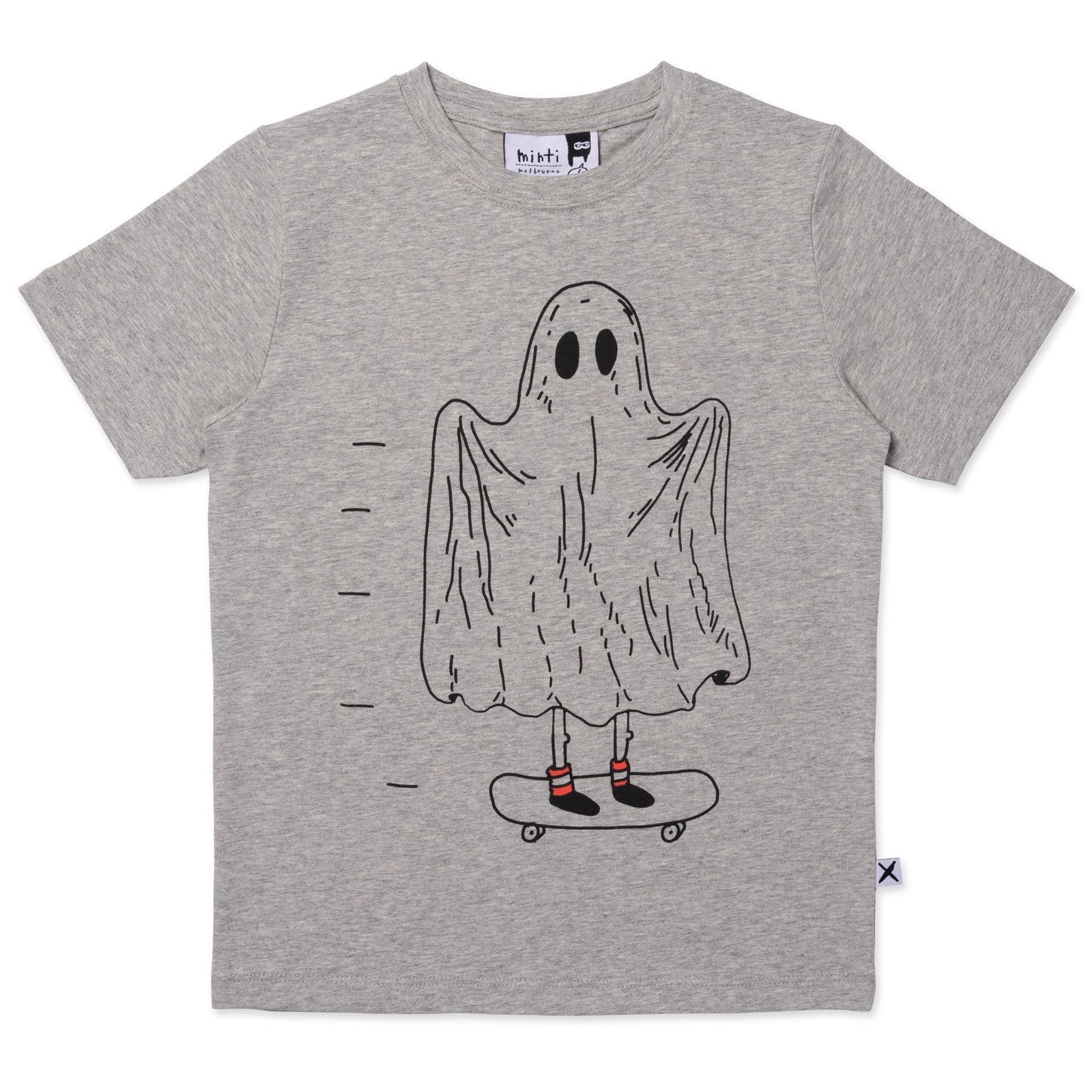 Spooky Skater Tee- Grey Marle