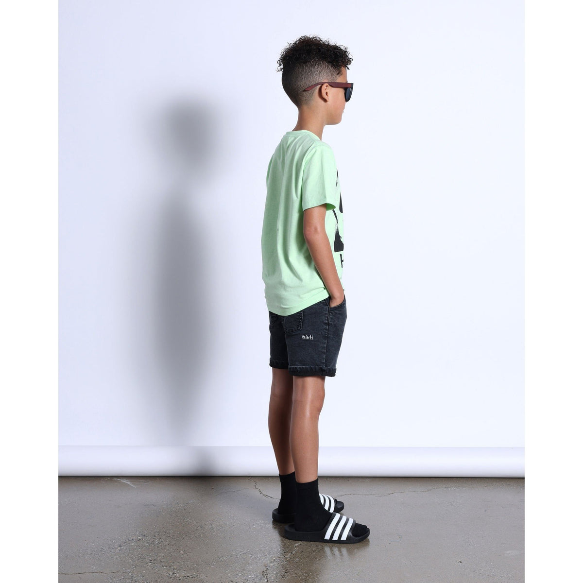 Square Skull Tee- Lime