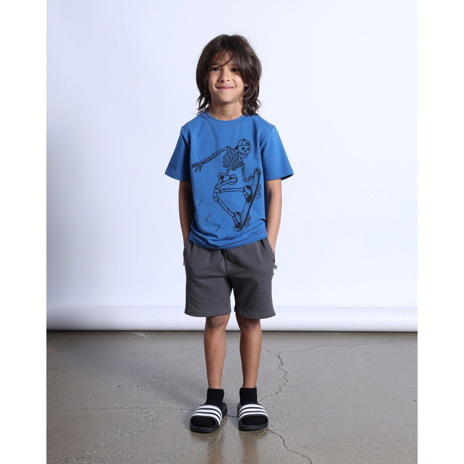 Speedy Skeleton Tee- Blue