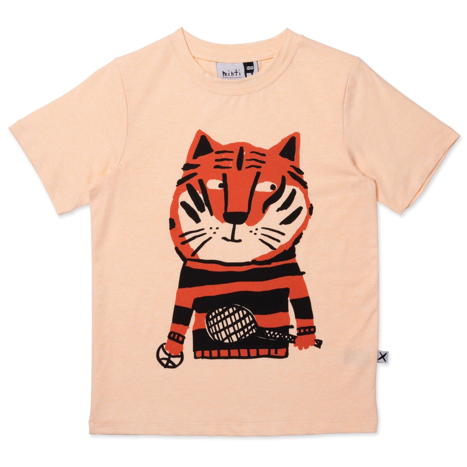 Sports Tiger Tee- Light Orange Marle