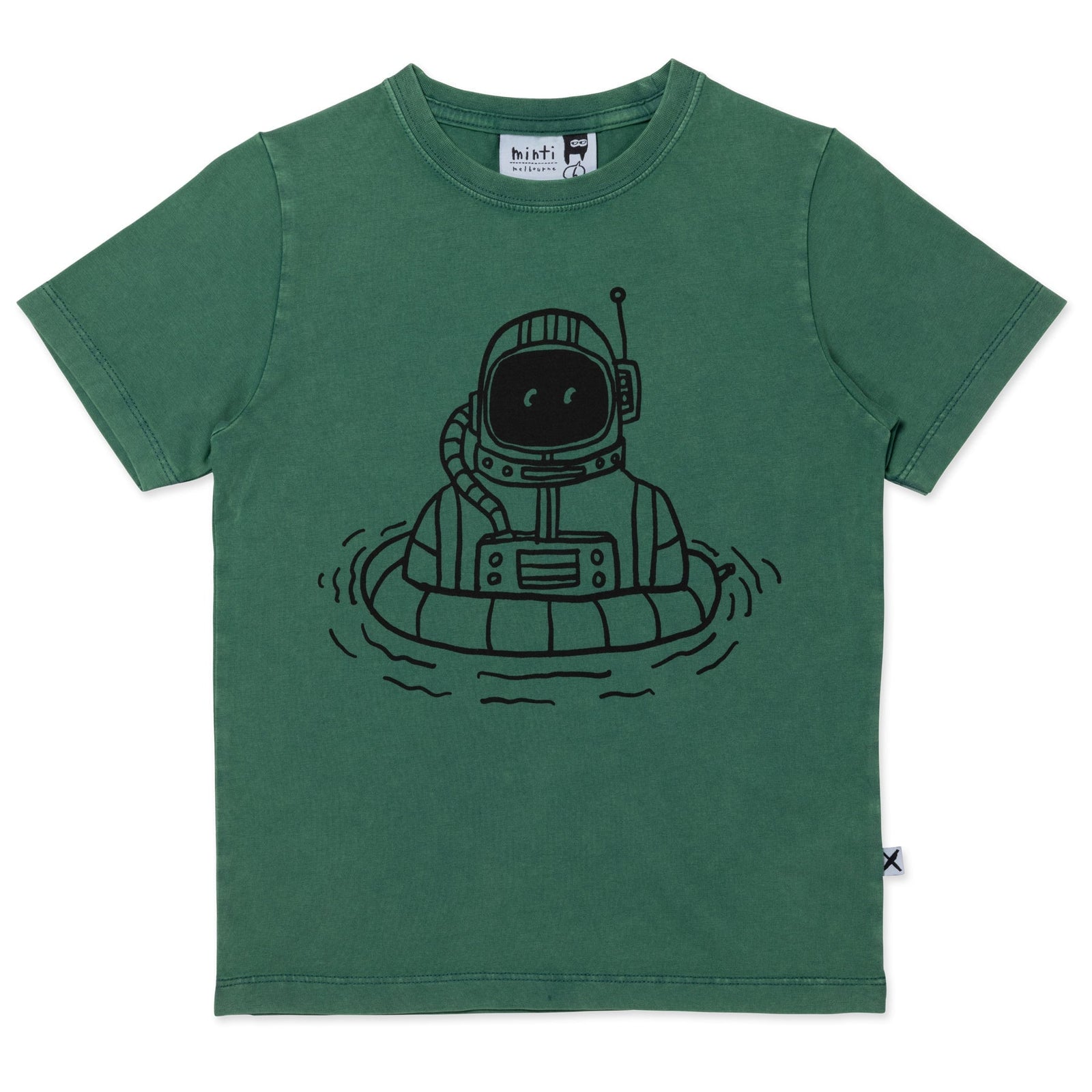 Swimming Astronaut Tee- Jungle Wash