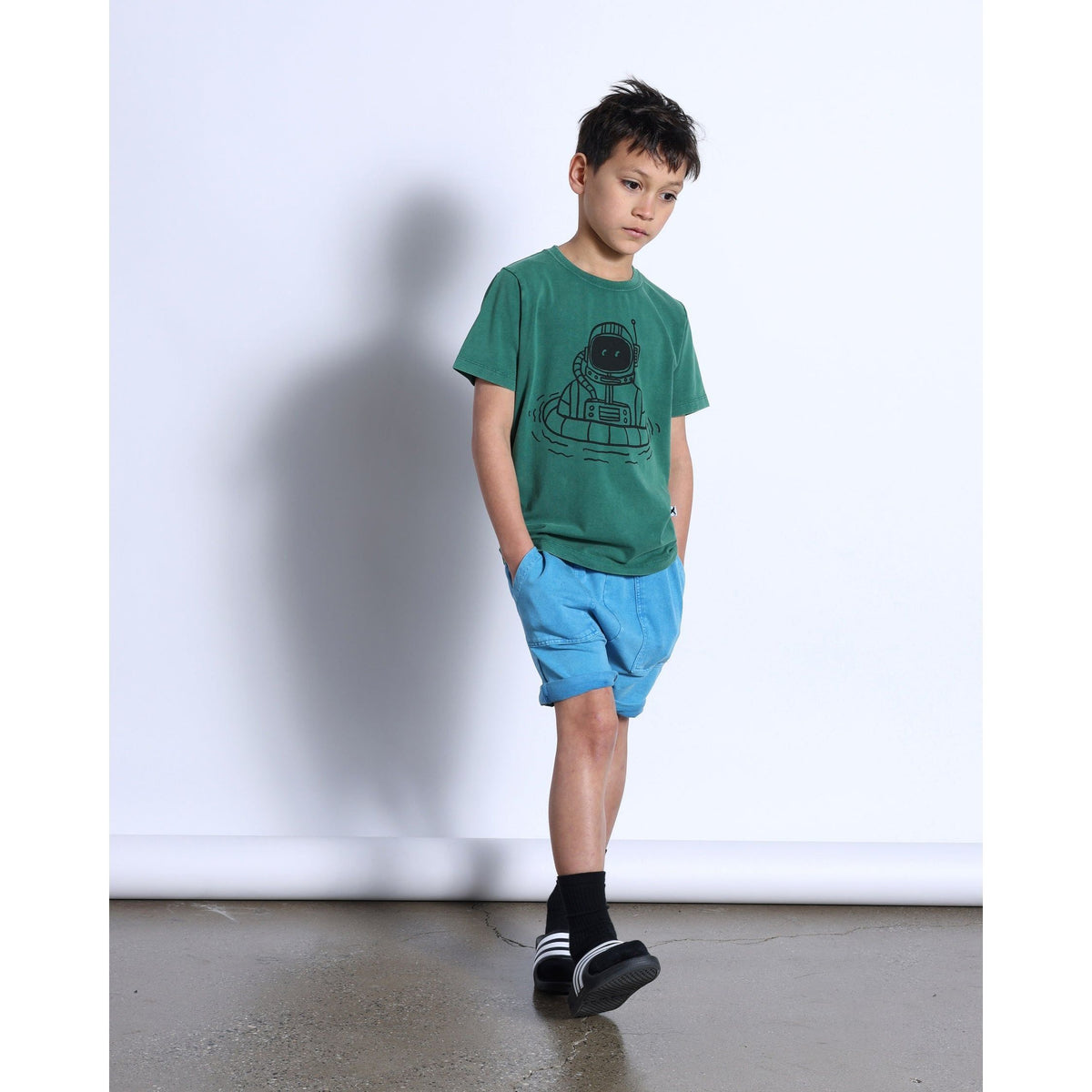 Swimming Astronaut Tee- Jungle Wash