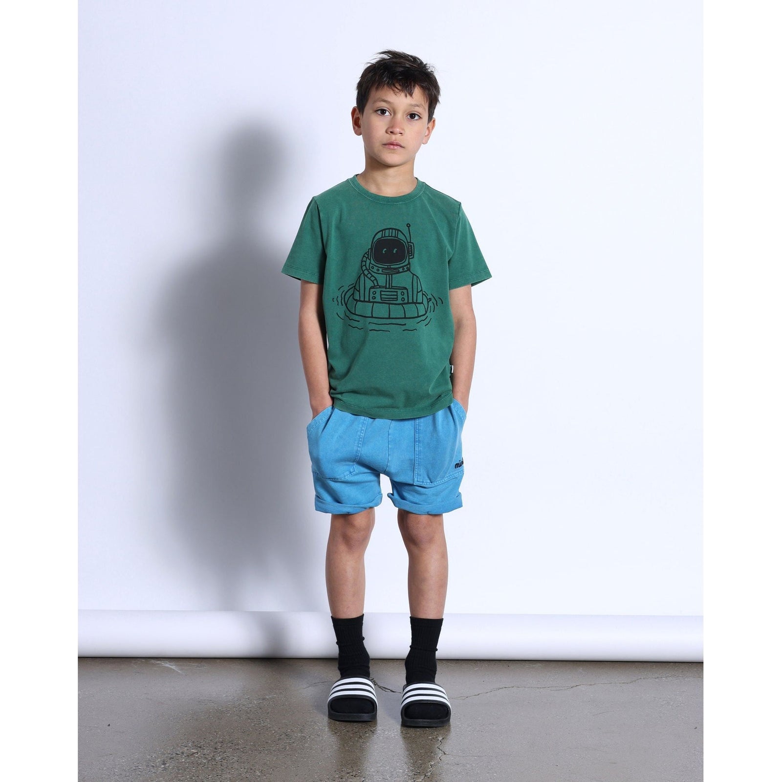 Swimming Astronaut Tee- Jungle Wash