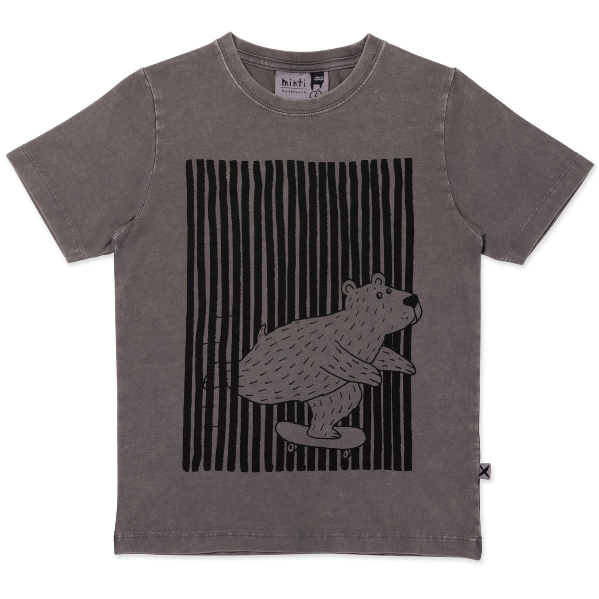 Woodland Bear Tee- Grey Wash