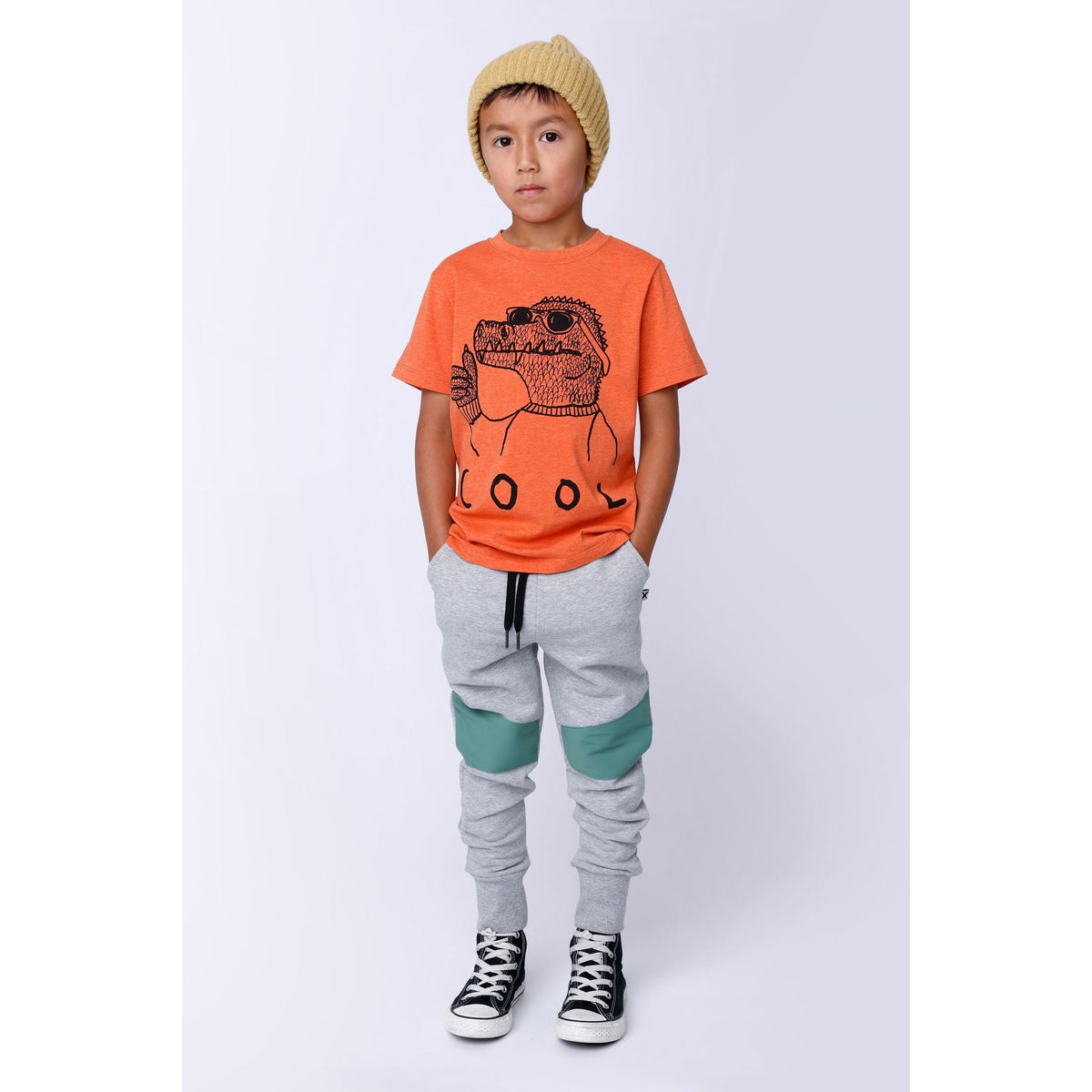 Nylon Patch Furry Trackies - Grey