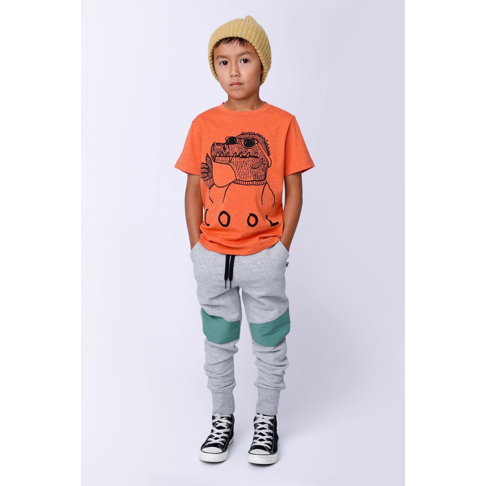 Nylon Patch Furry Trackies - Grey