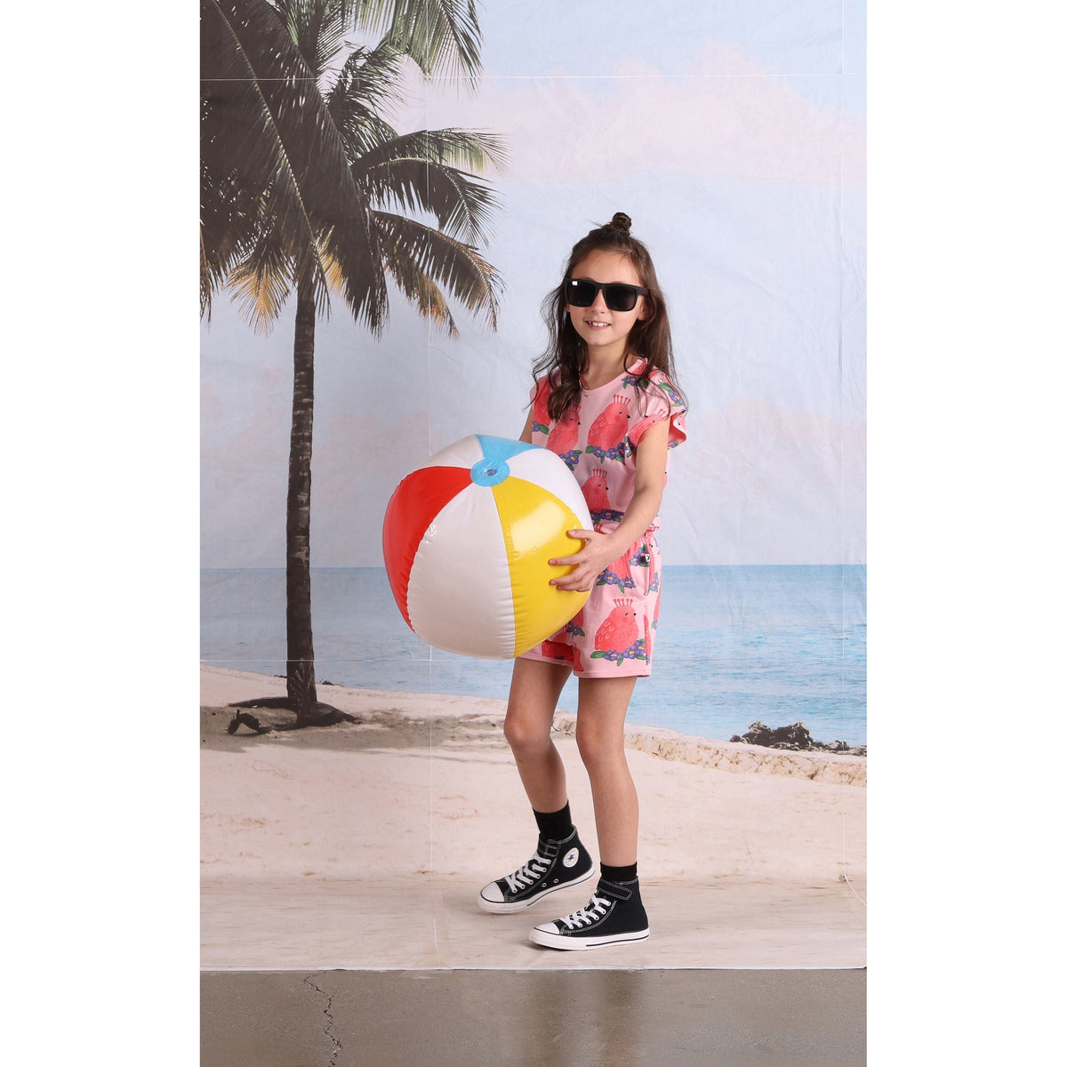 Happy Birds Playsuit- Pink