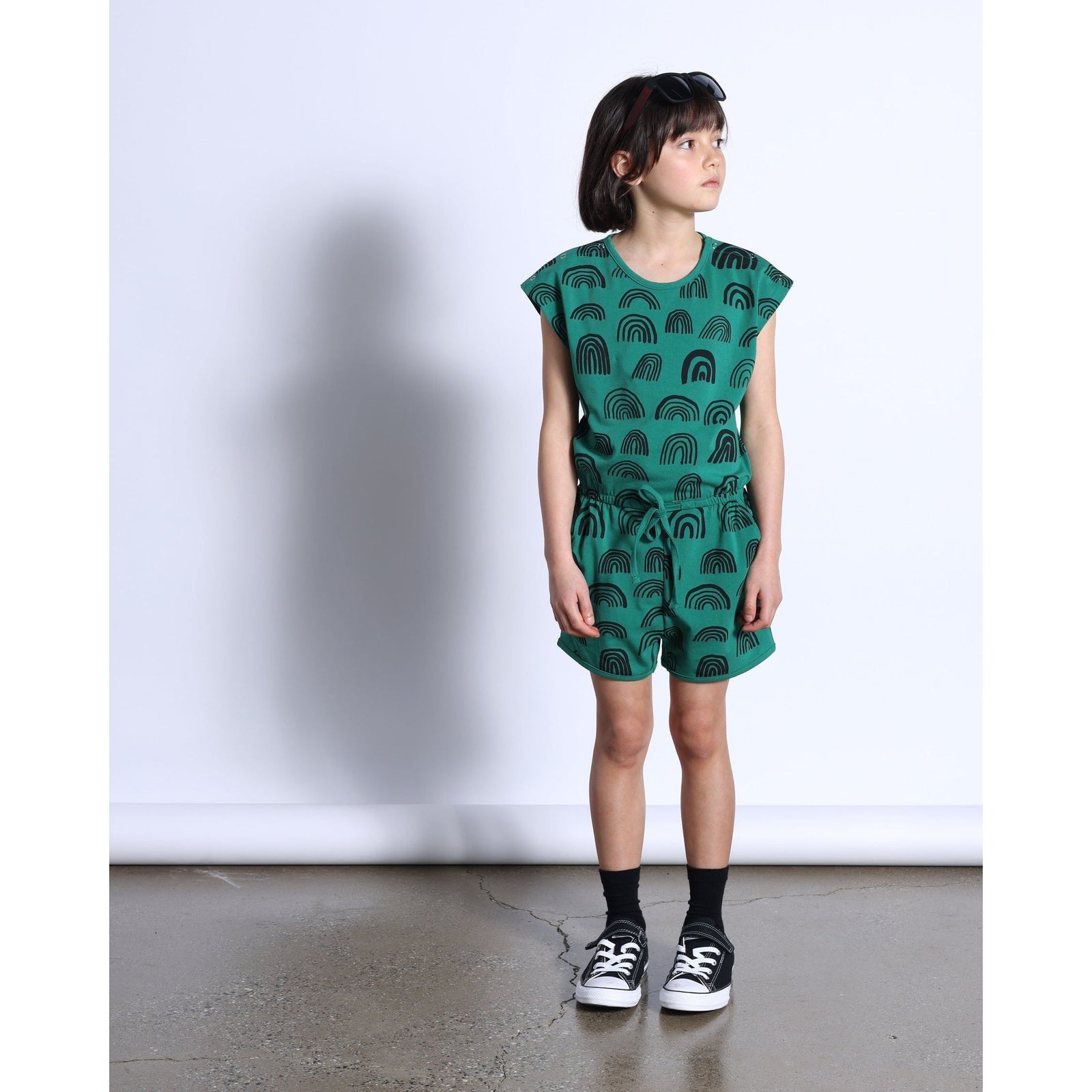 Rainbows Playsuit- Kelly Green