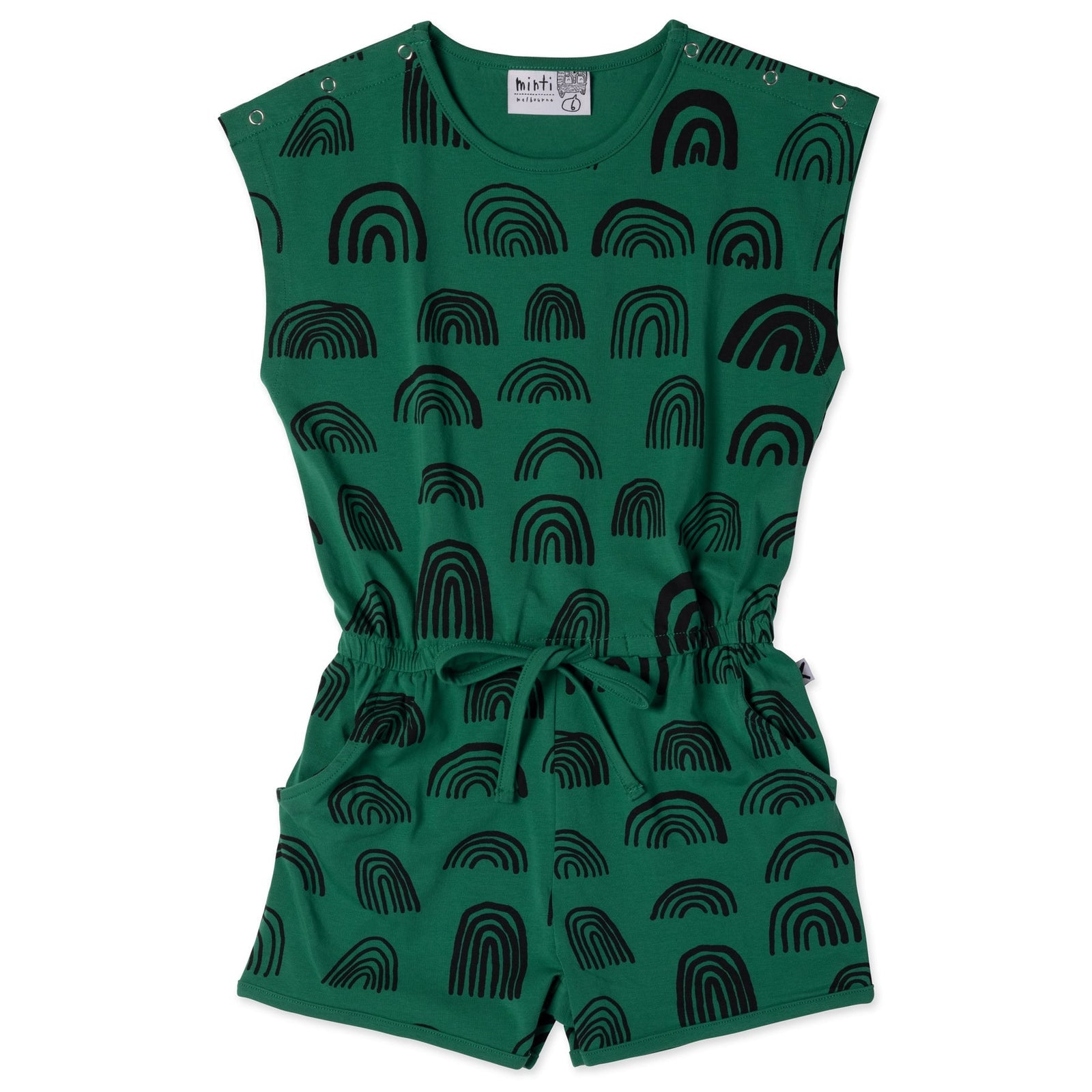 Rainbows Playsuit- Kelly Green