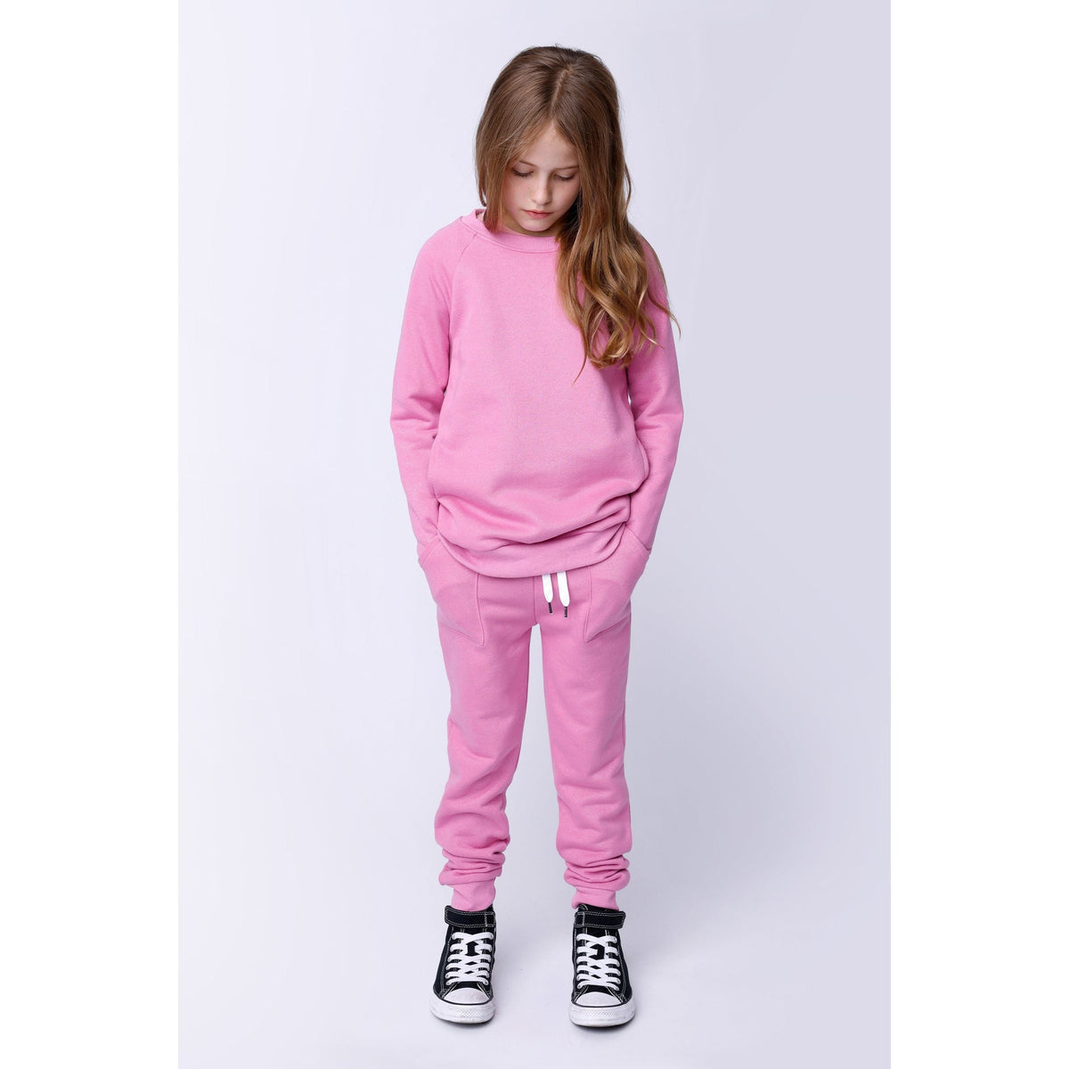 Box Pocket Sparkle Trackies - Fuchsia Sparkle
