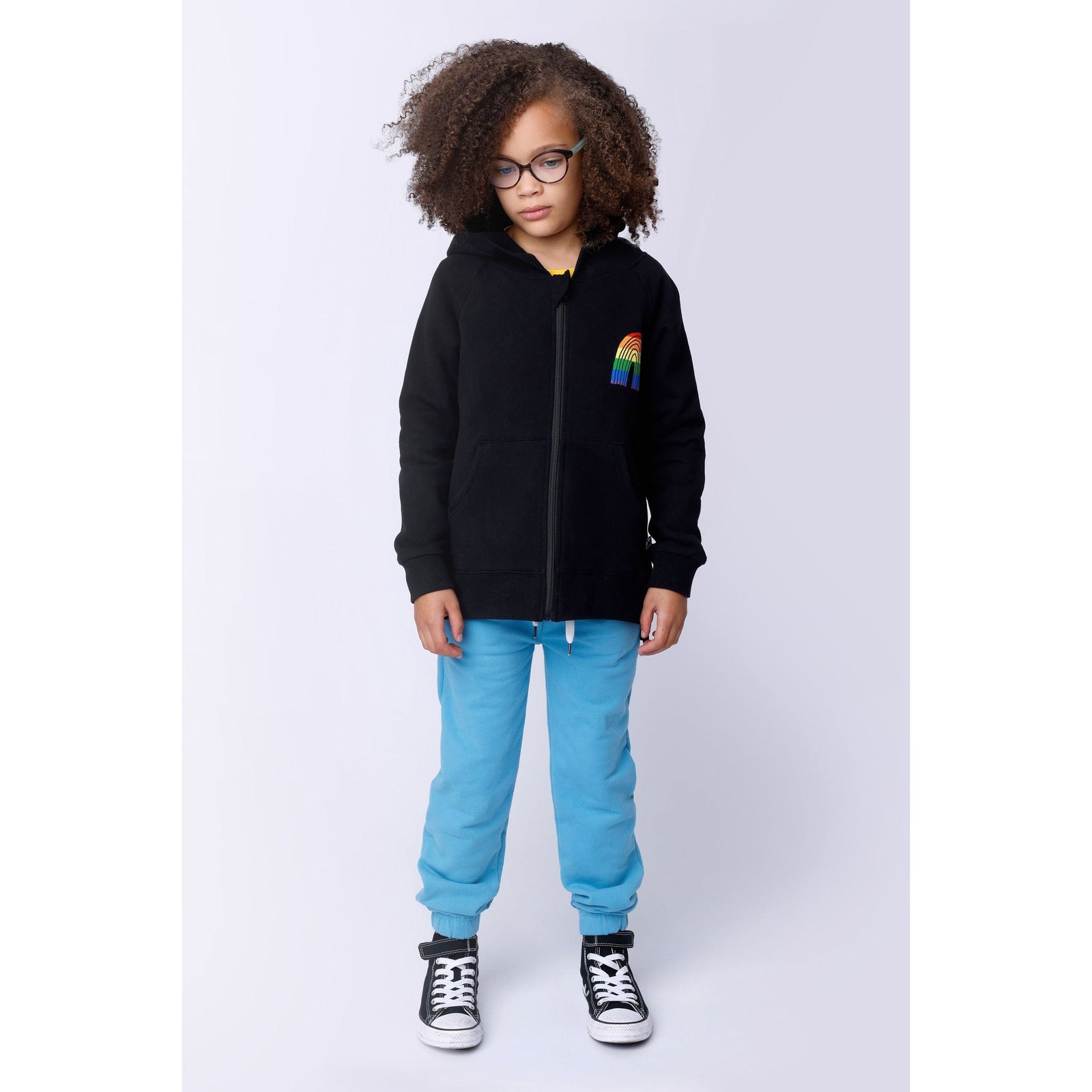 Stripey Rainbow Furry Zip Up