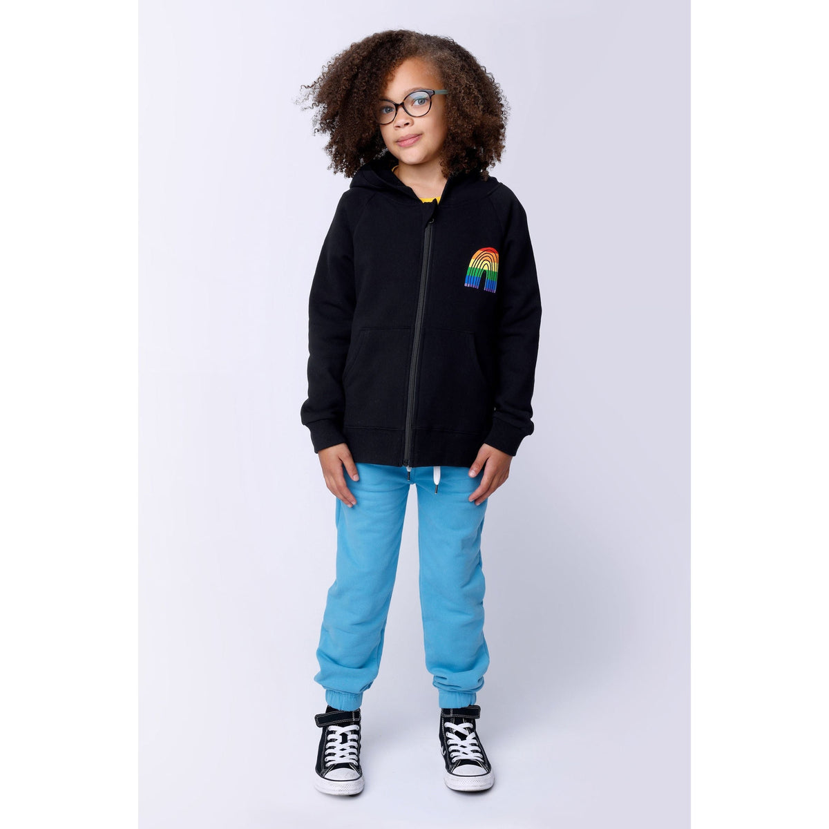 Stripey Rainbow Furry Zip Up