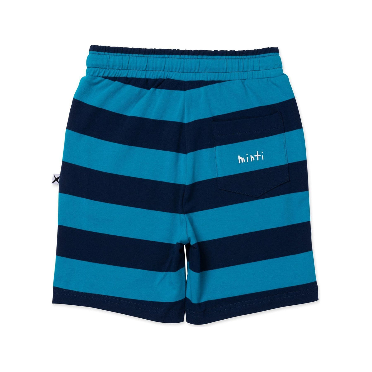 Duo Short- Aqua/Navy Stripe