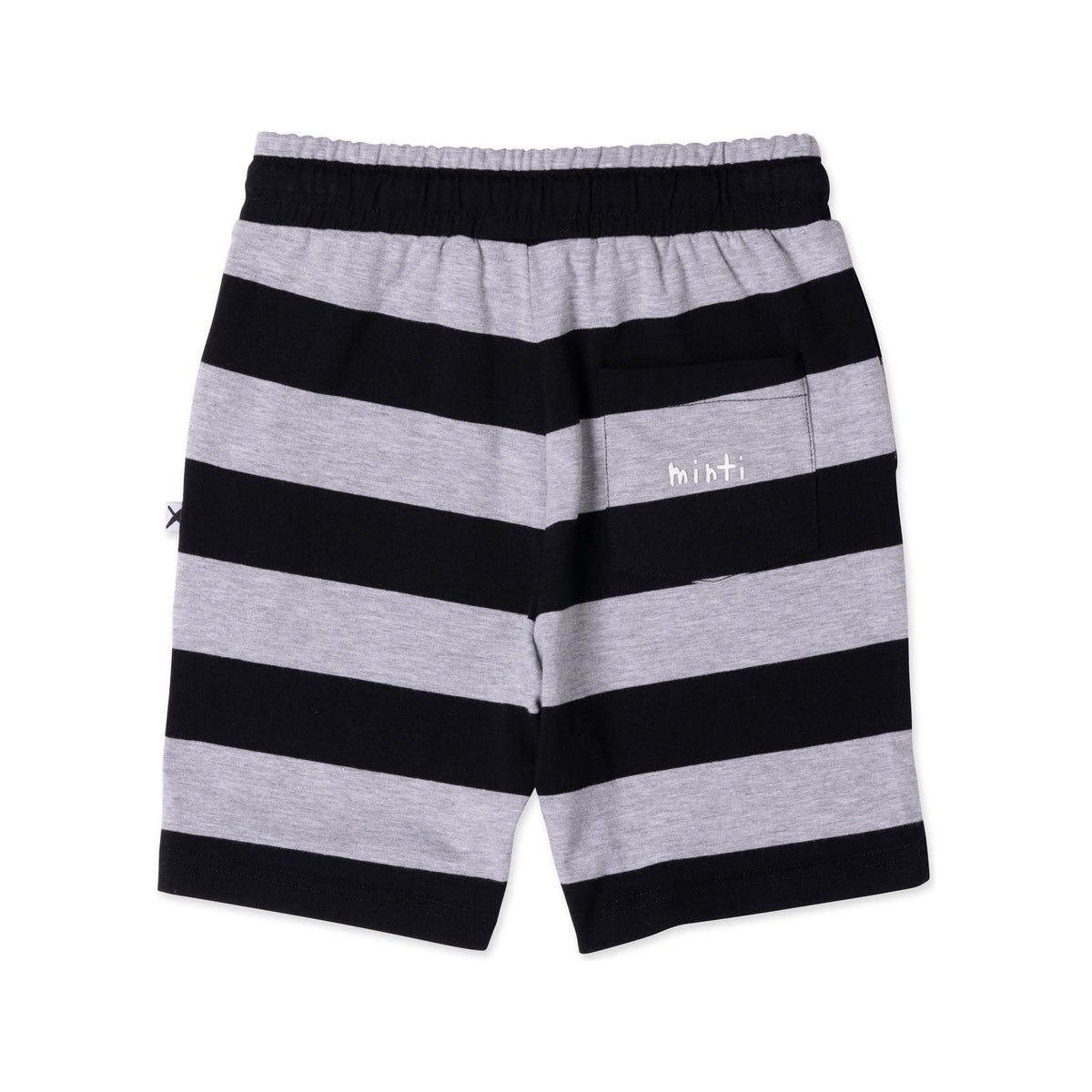 Duo Short- Black/Grey Marle Stripe