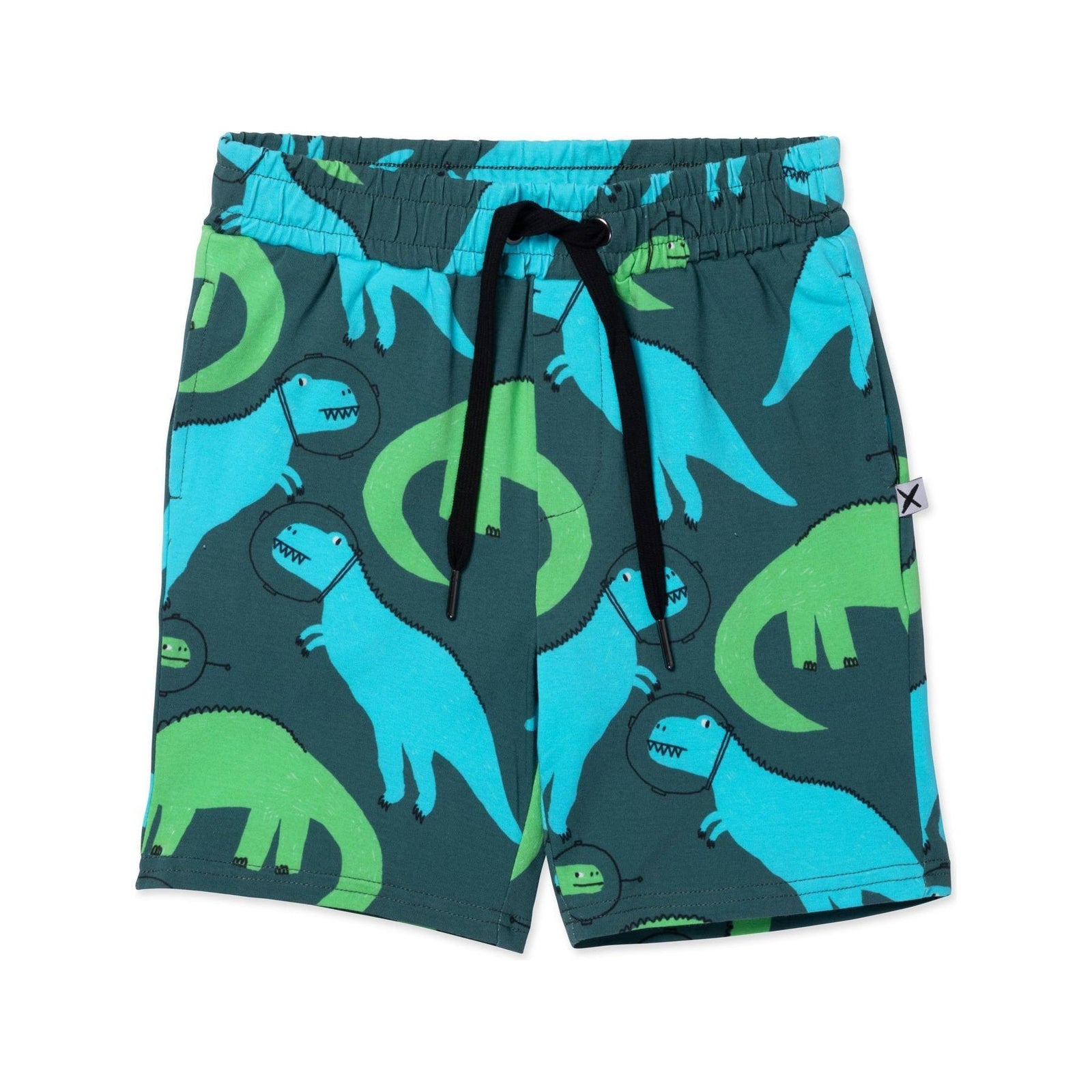 Space Dinos Short- Dark Green