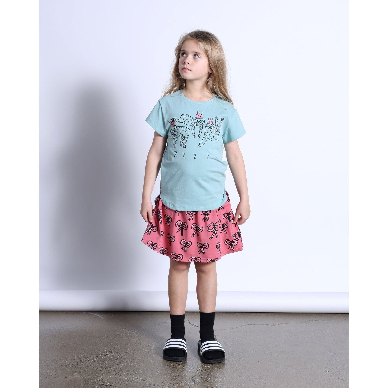 Sleepy Sloths Tee- Muted Green