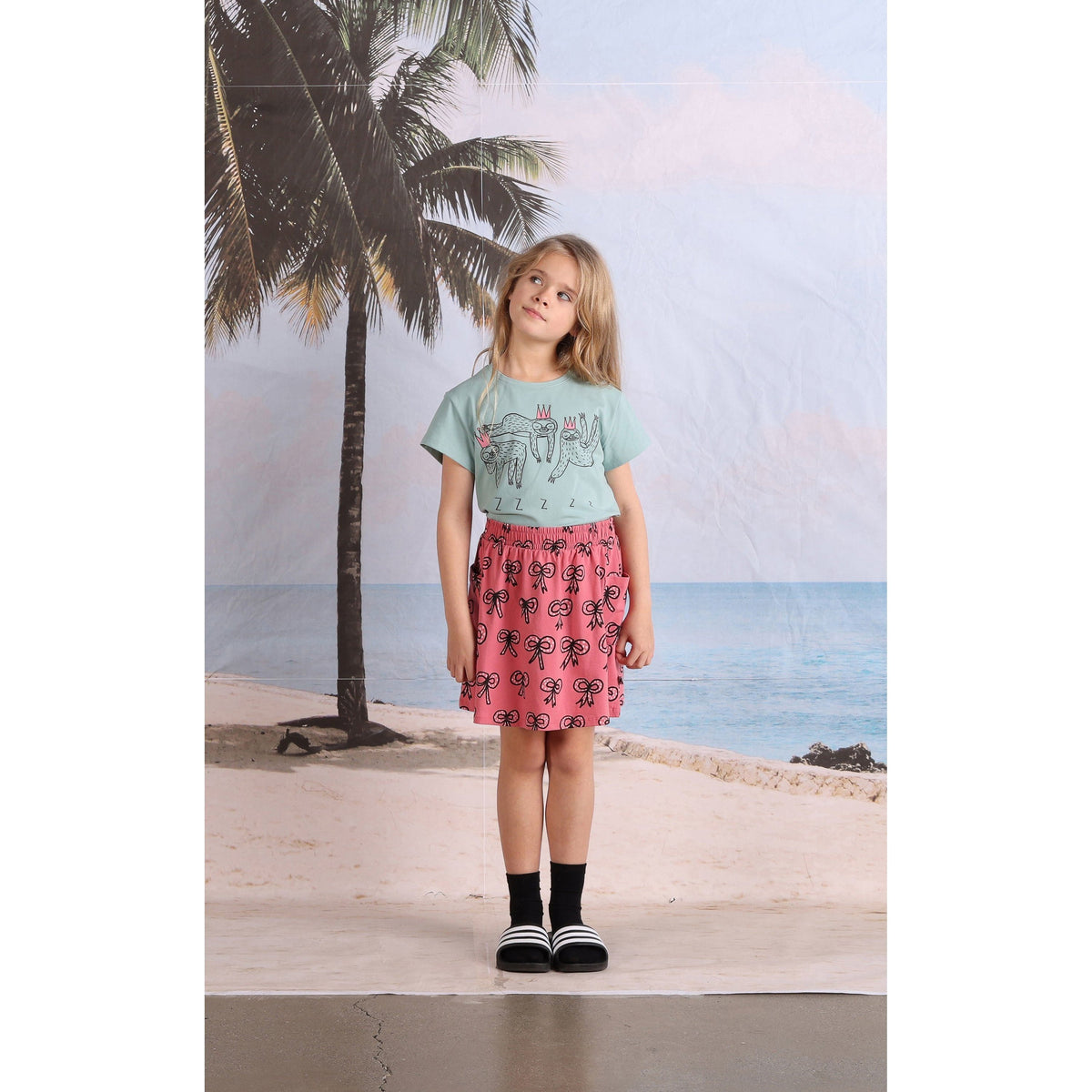 Sleepy Sloths Tee- Muted Green