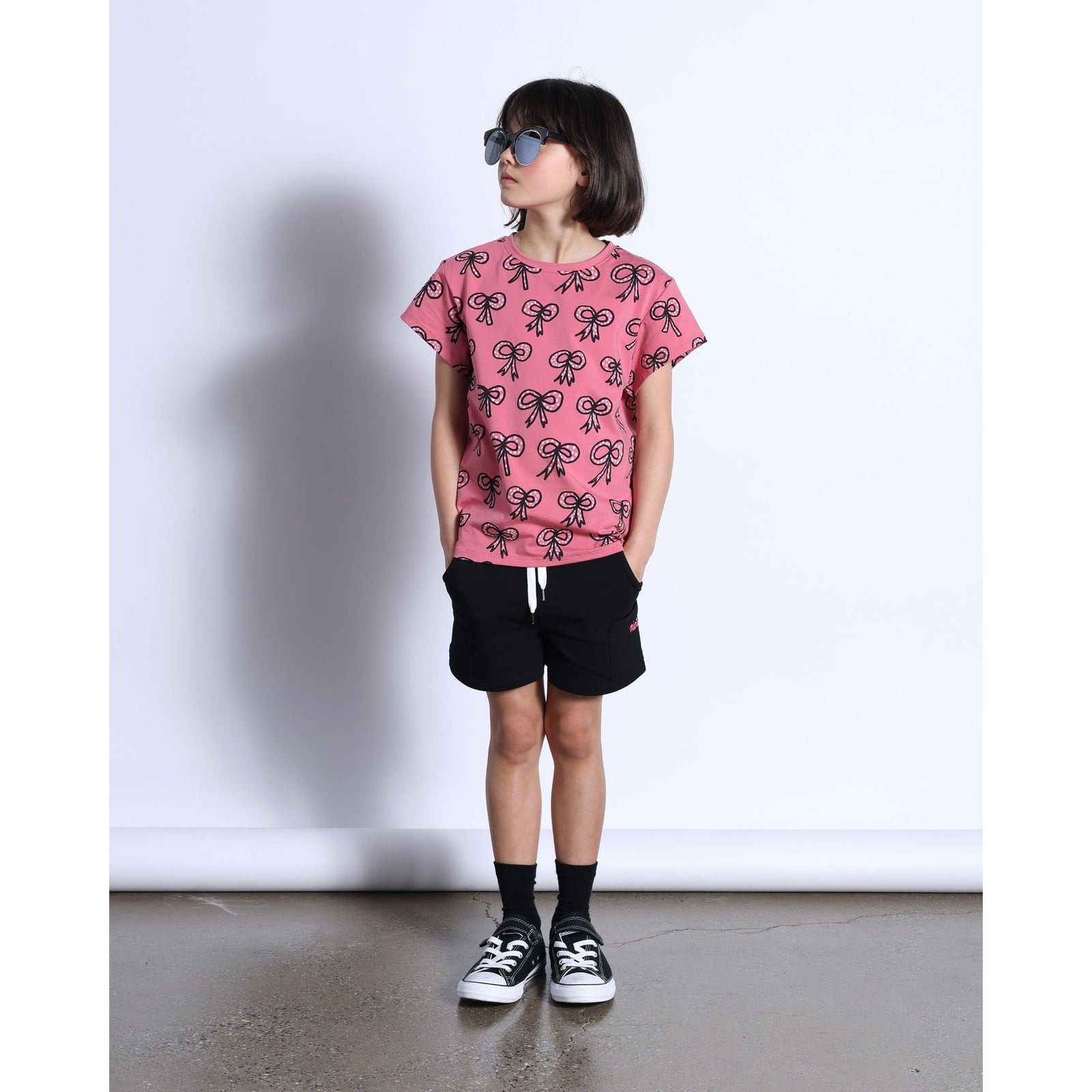 Bows Tee- Rose