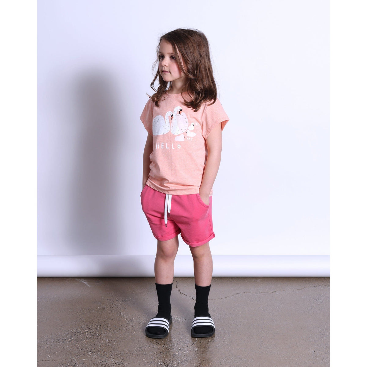 Blasted Track Short- Pink Wash