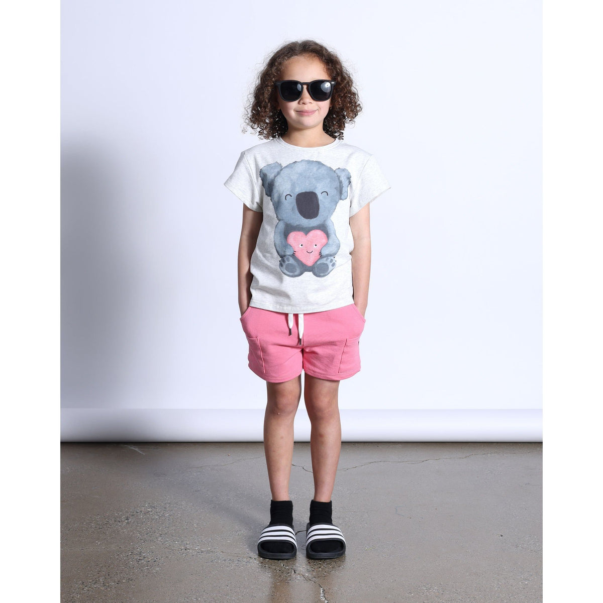 Koala Love Tee- White Marle