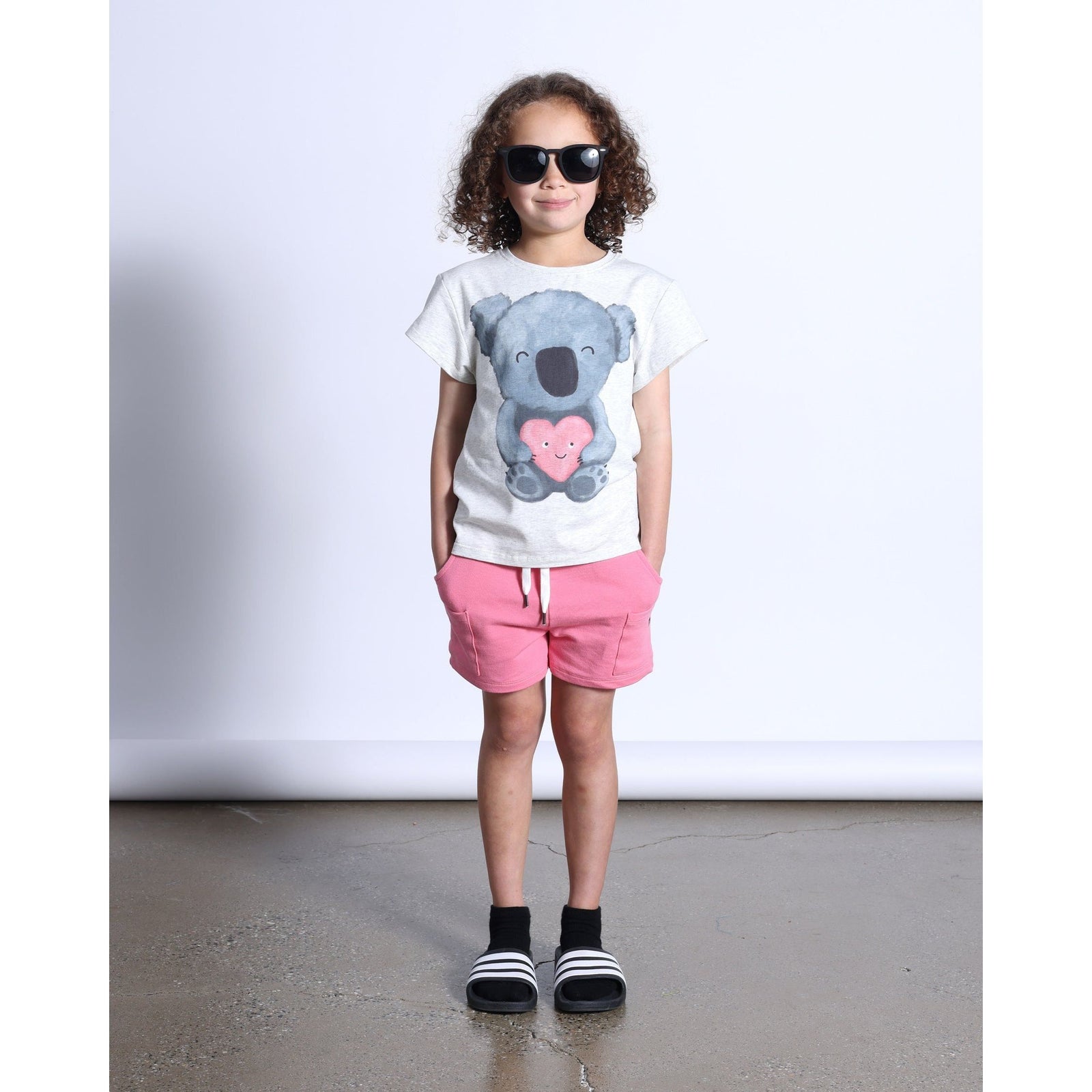 Koala Love Tee- White Marle