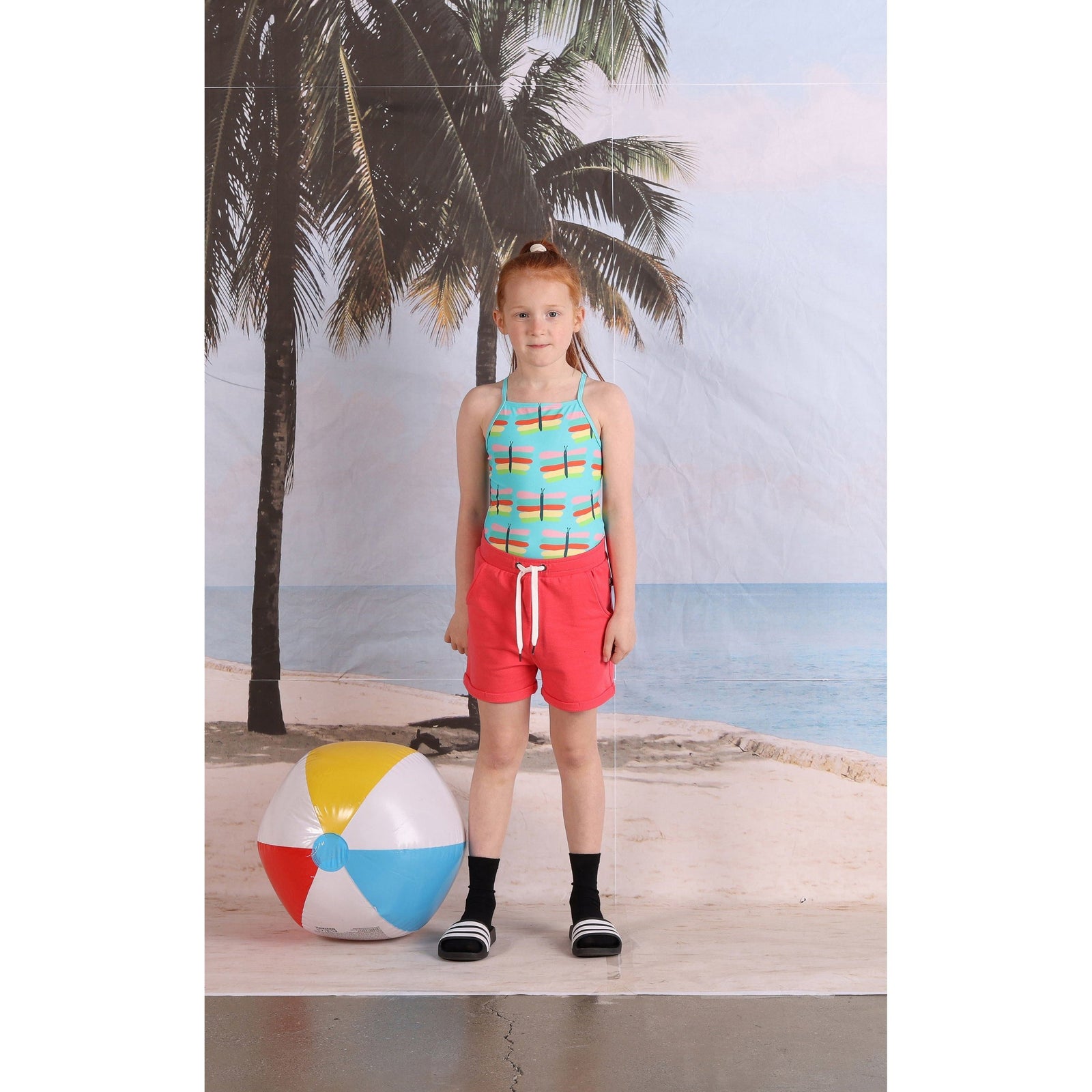 Pastel Butterflies Swimsuit- Teal