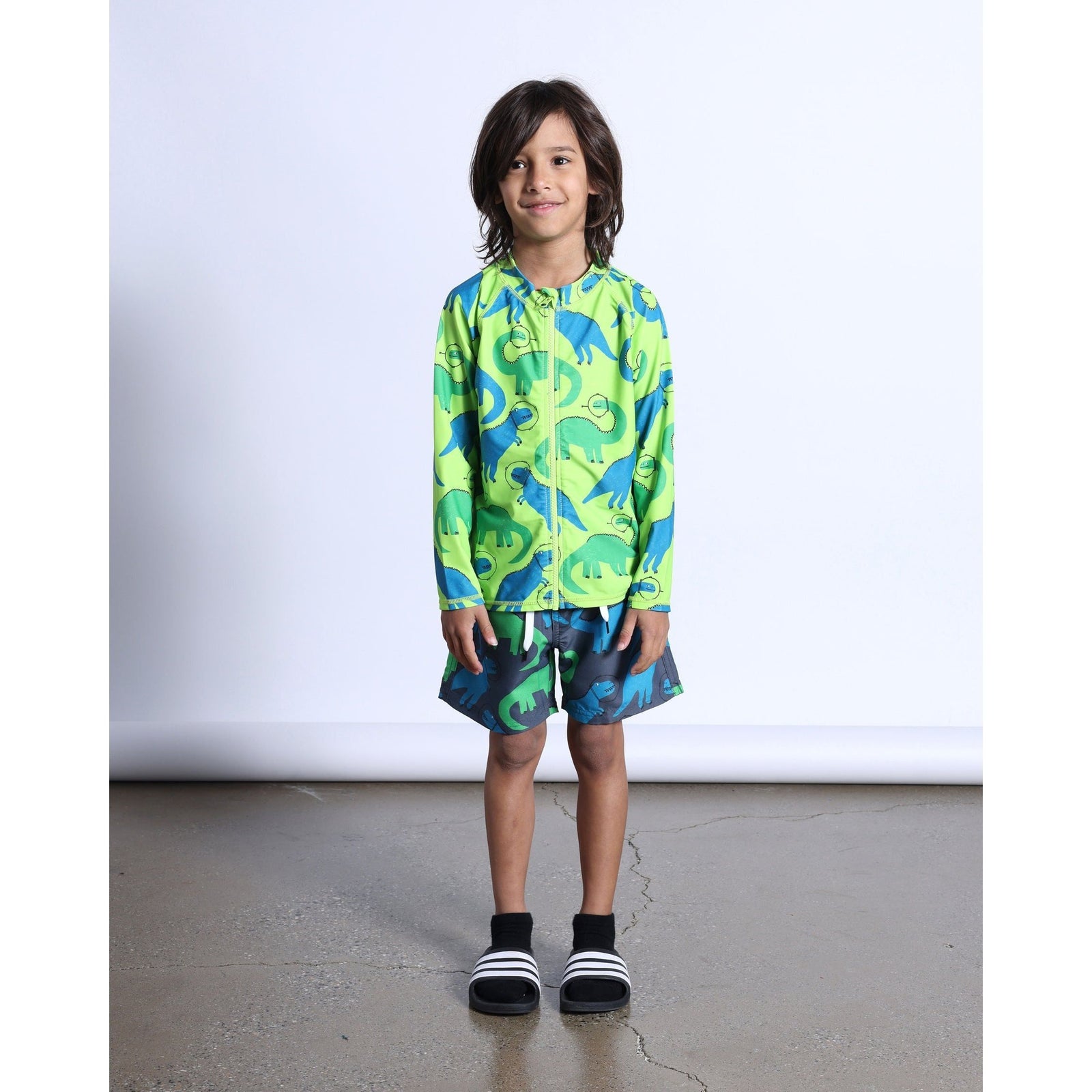 Space Dinos Rashie- Lime