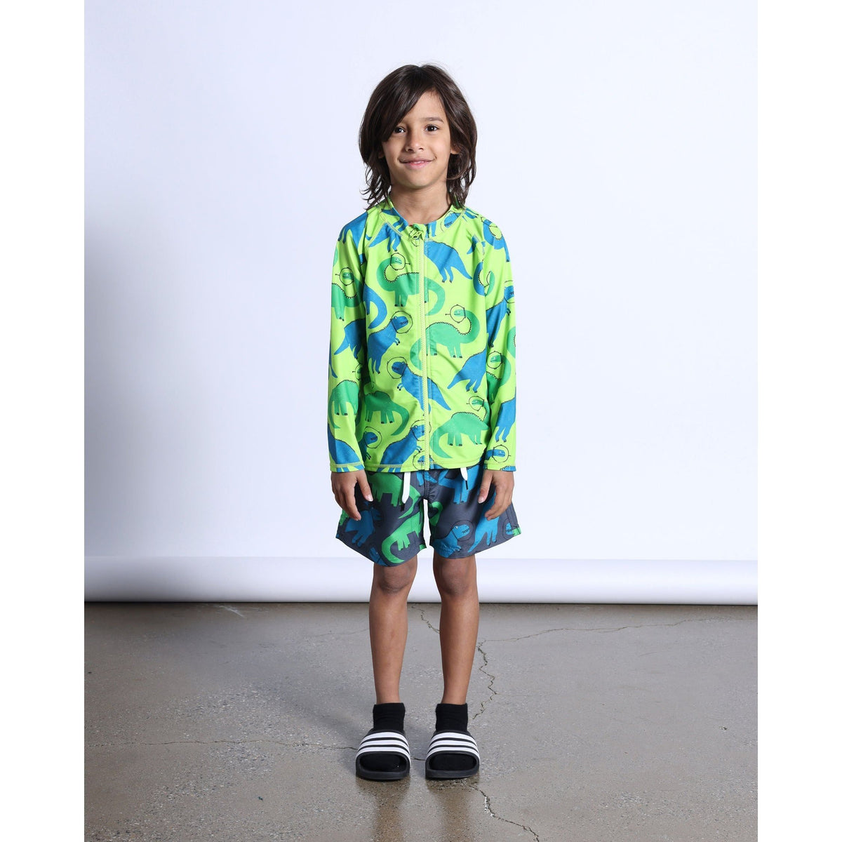 Space Dinos Rashie- Lime