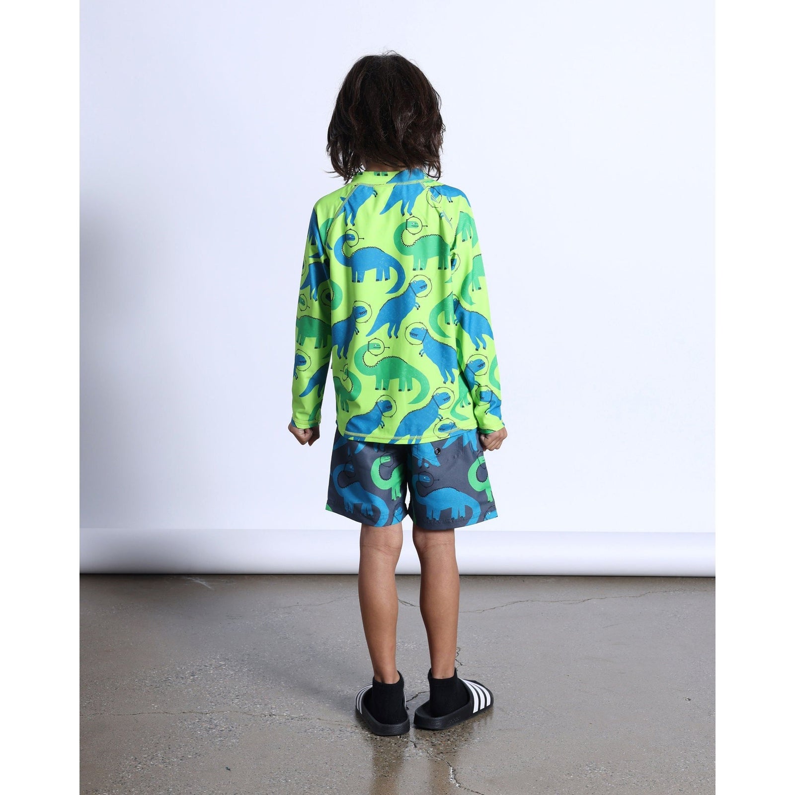 Space Dinos Boardies- Dark Grey