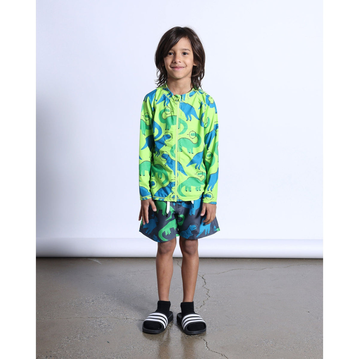 Space Dinos Rashie- Lime