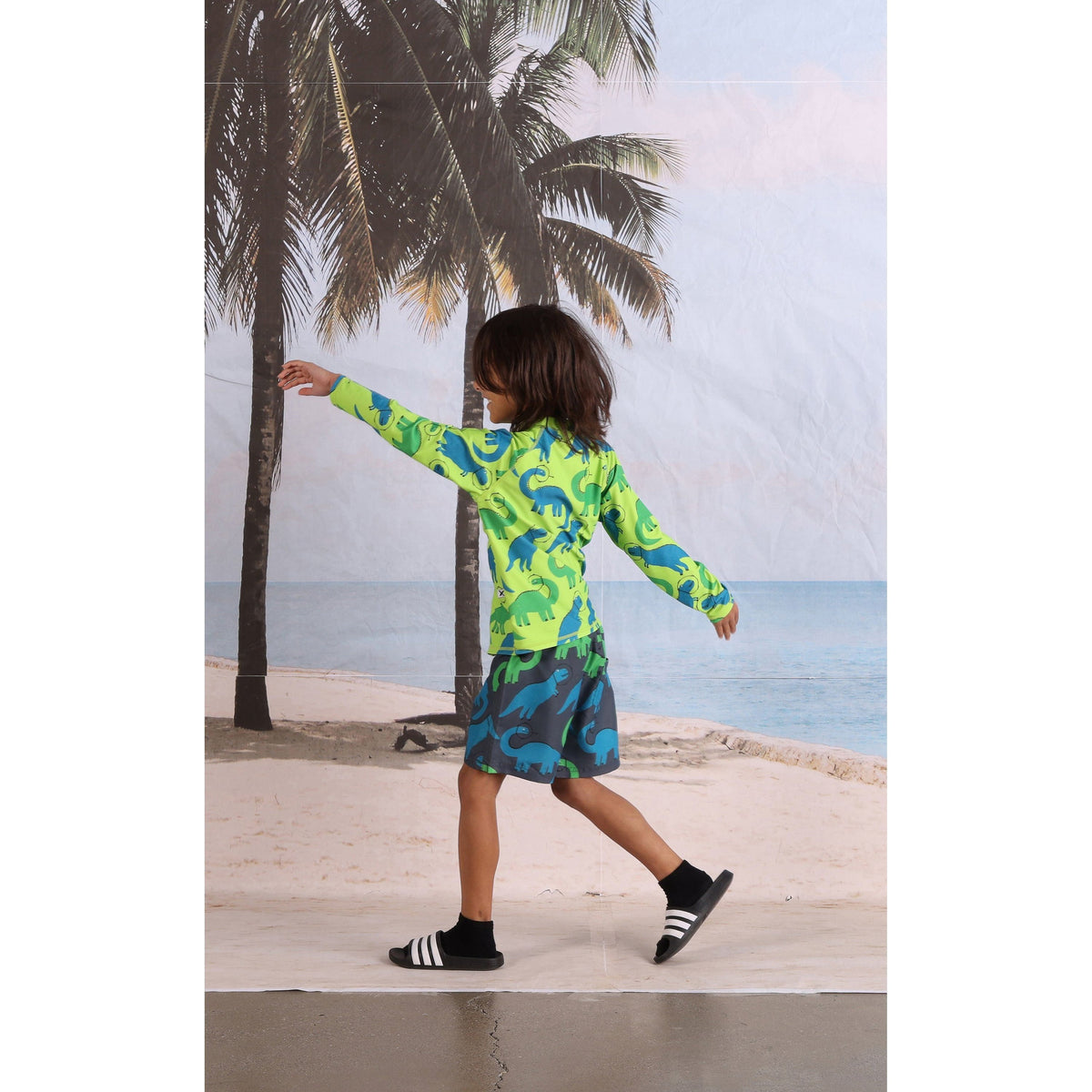 Space Dinos Rashie- Lime