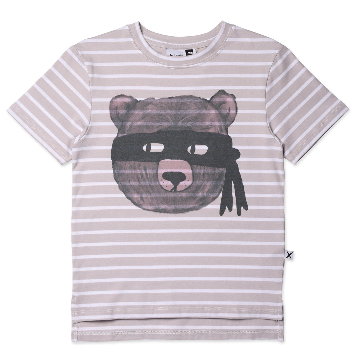 Bear In Disguise Tee- Slate/White Stripe
