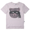 Bear In Disguise Tee- Slate/White Stripe