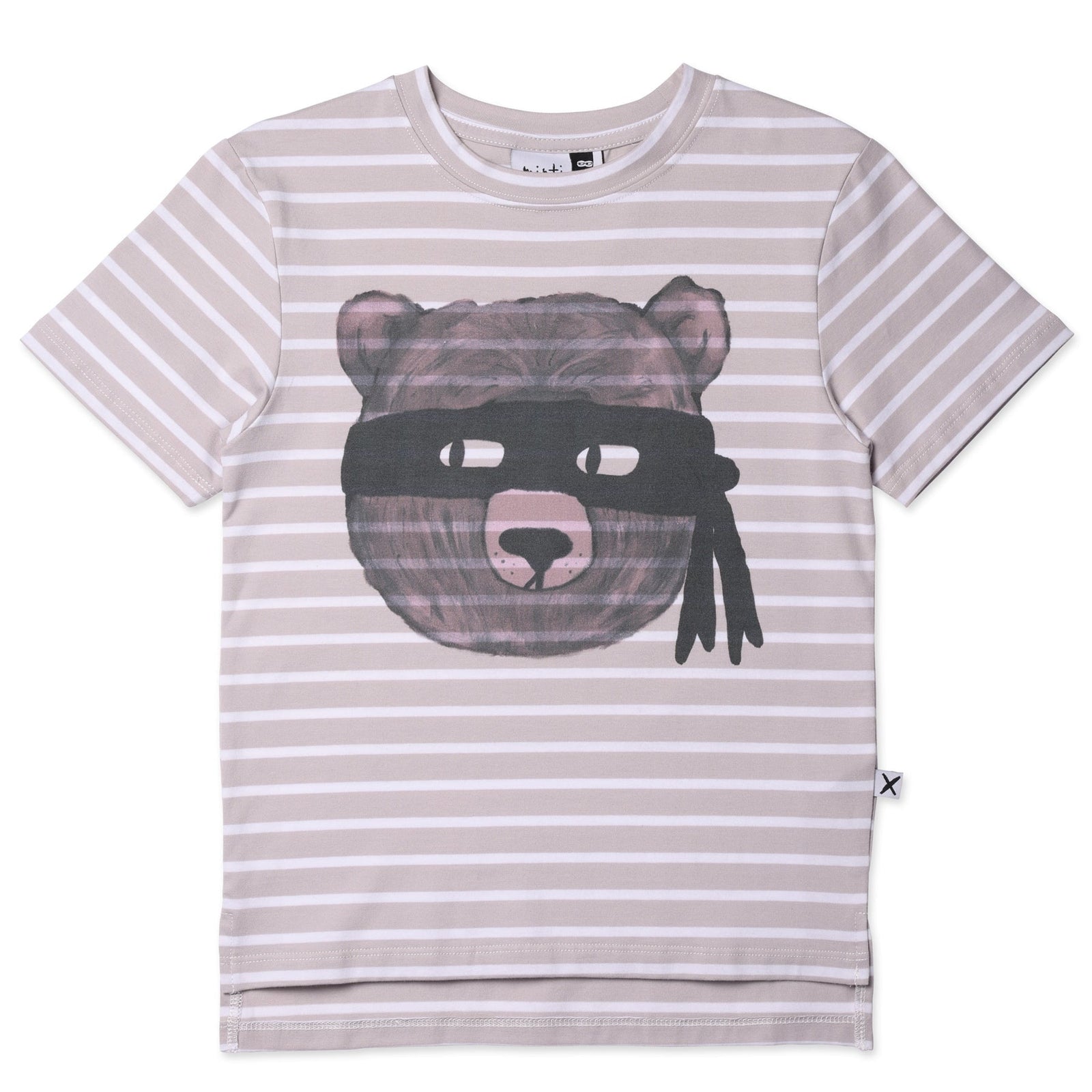 Bear In Disguise Tee- Slate/White Stripe