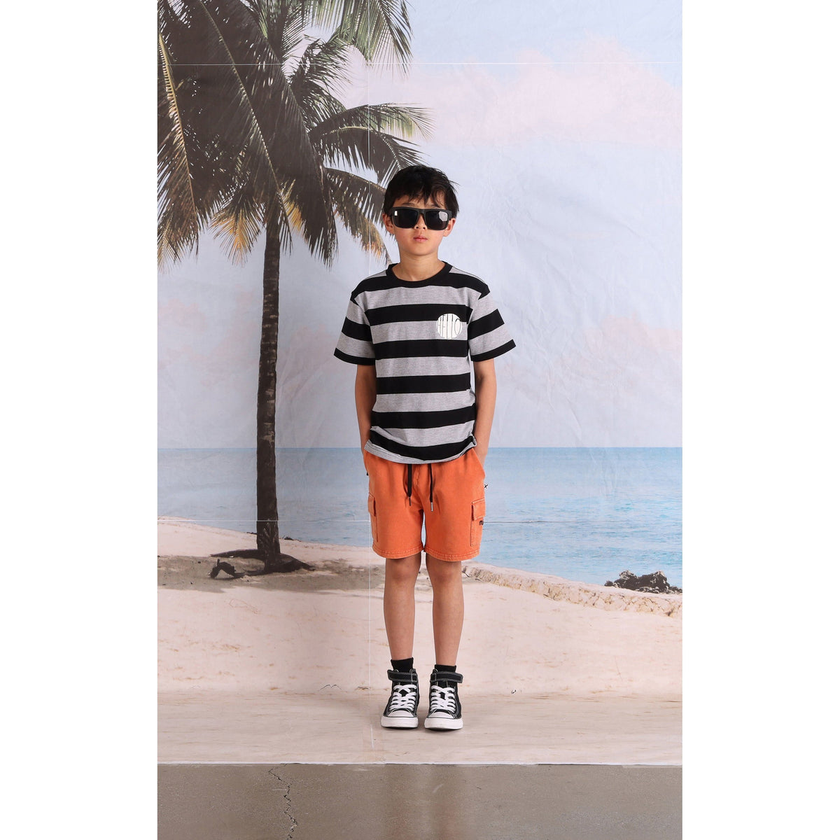 Blasted Deluxe Cargo Short- Orange Wash