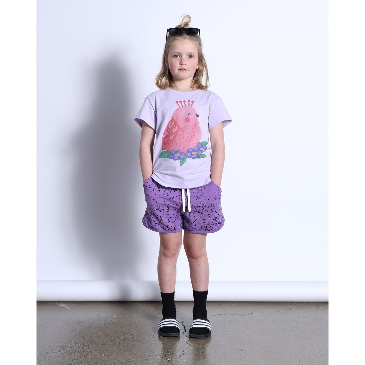 Happy Bird Tee- Lilac