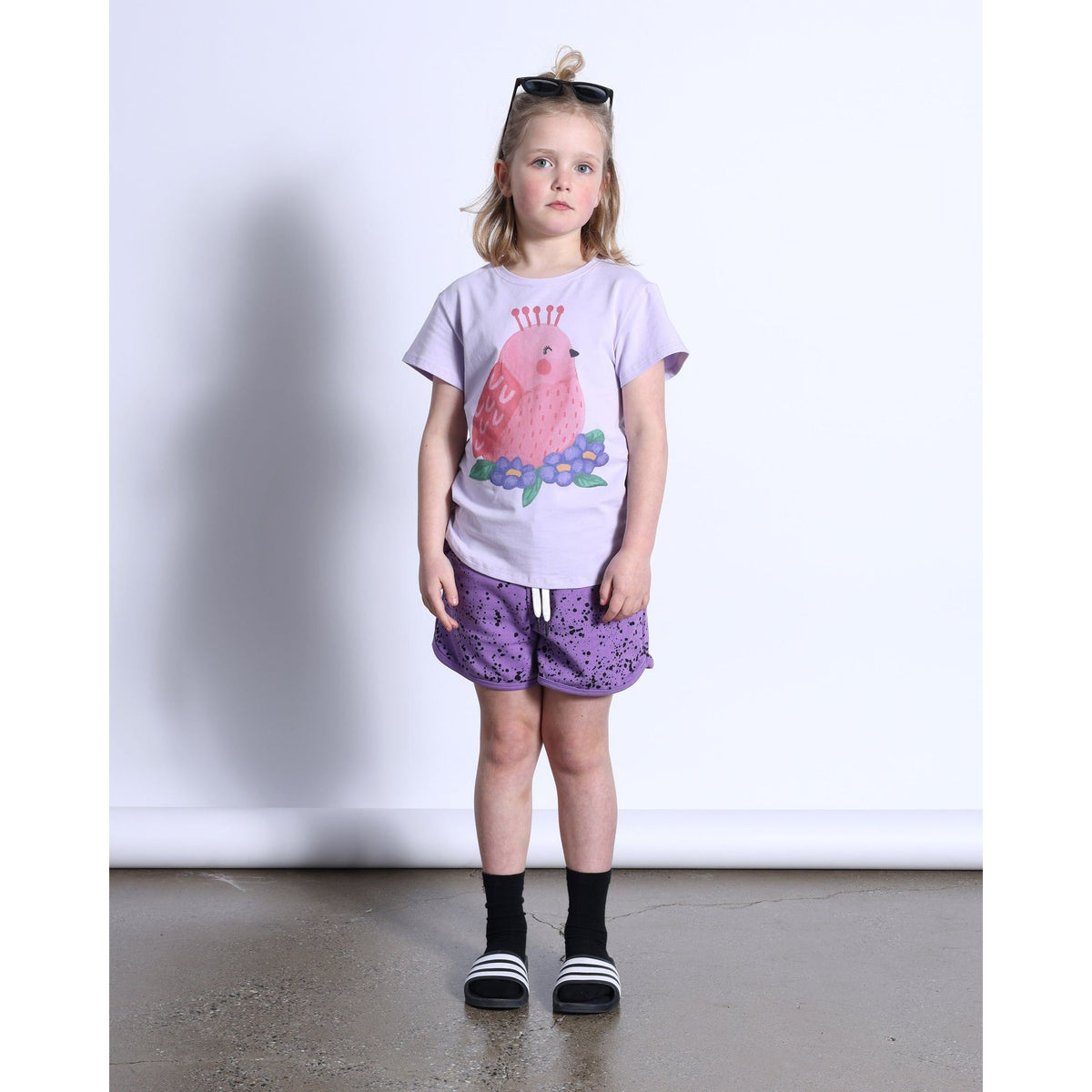 Happy Bird Tee- Lilac