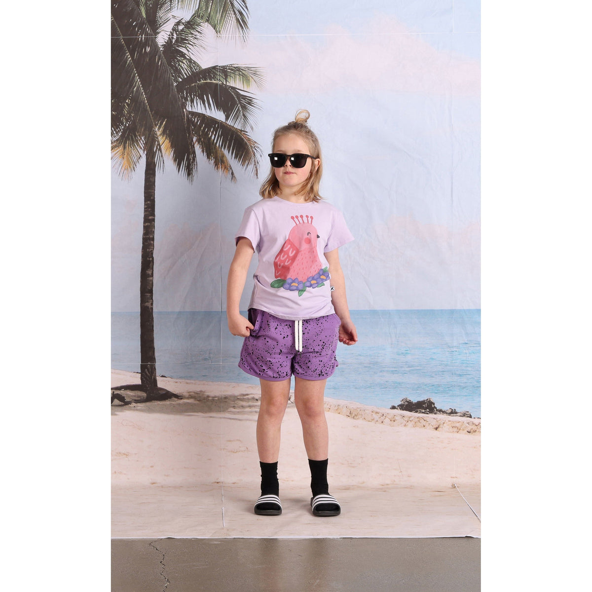 Happy Bird Tee- Lilac