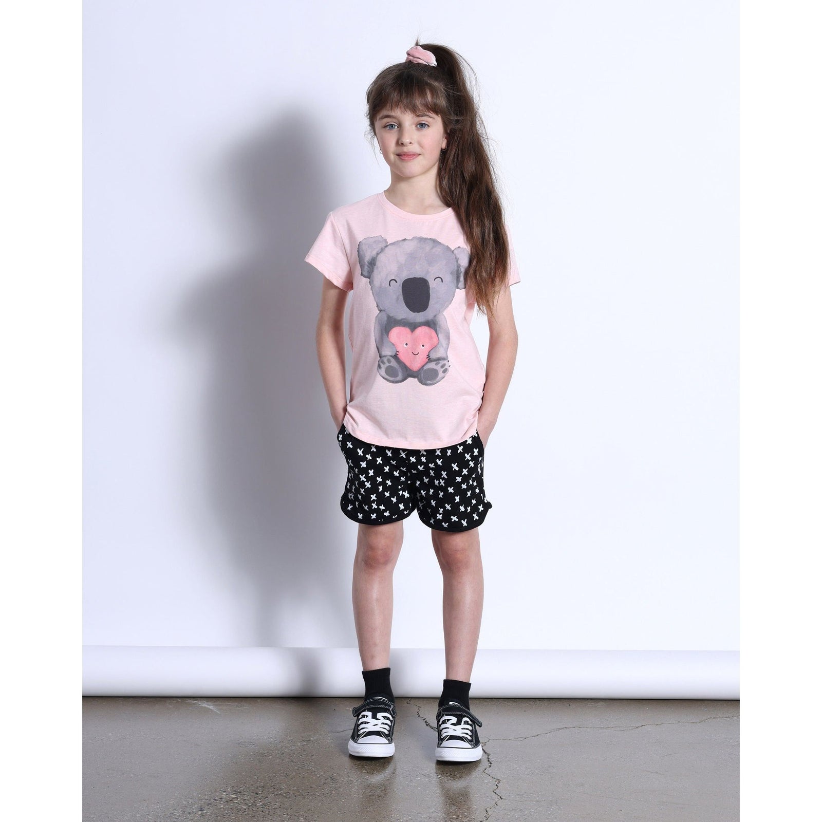 Koala Love Tee- Pink Marle