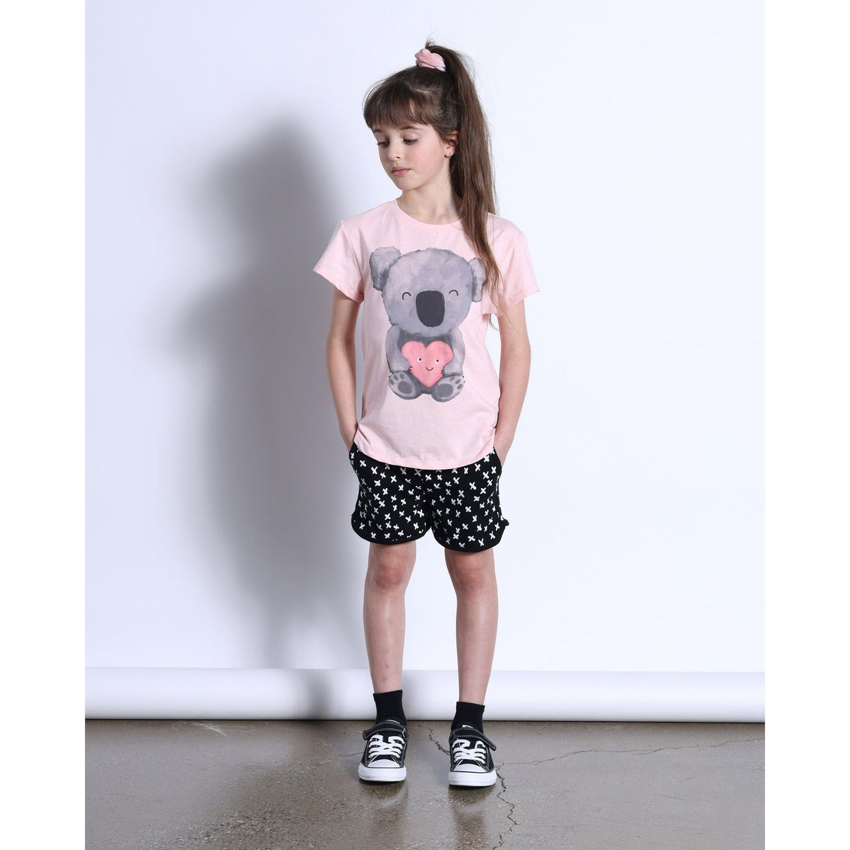 Koala Love Tee- Pink Marle