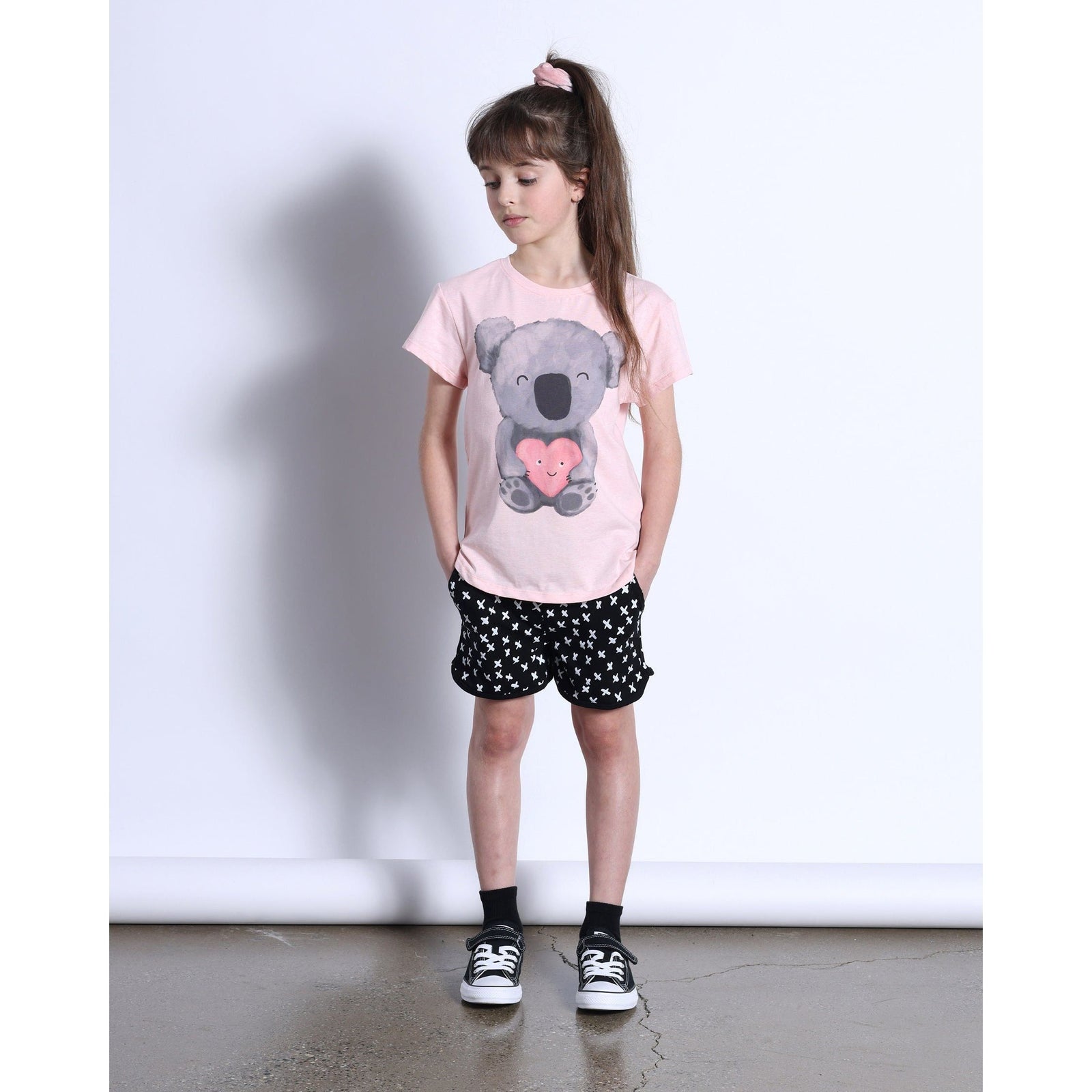 Koala Love Tee- Pink Marle