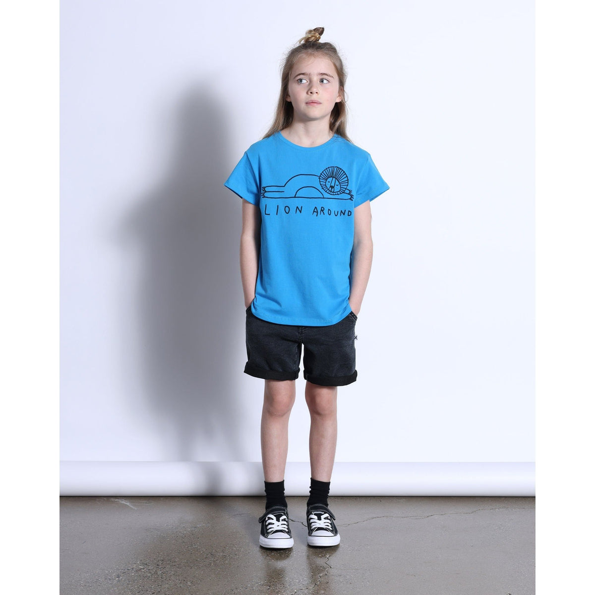 Soft Feel Denim Short- Washed Black