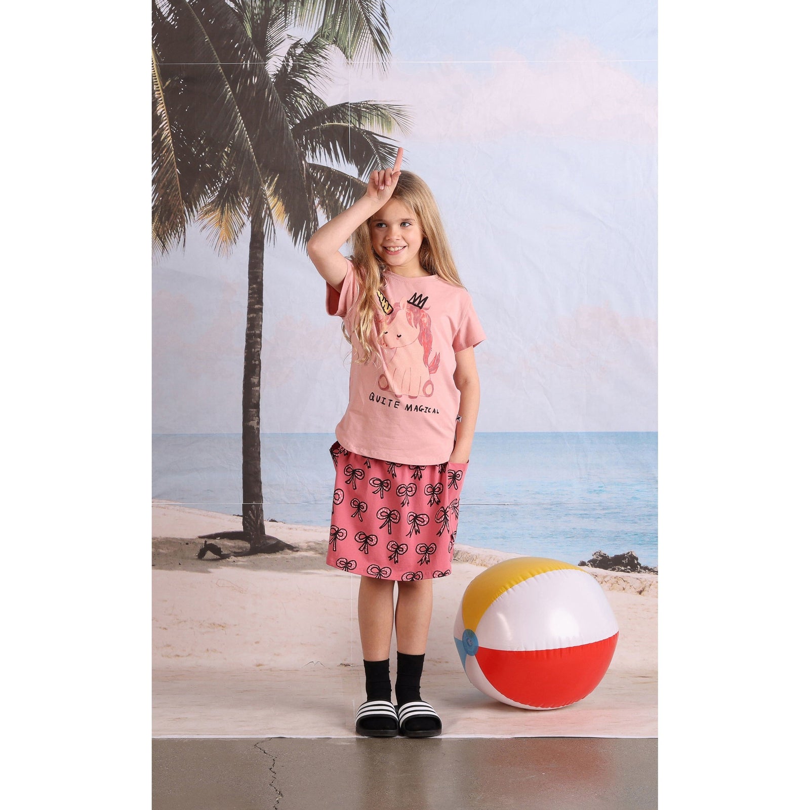 Bows Skirt- Rose