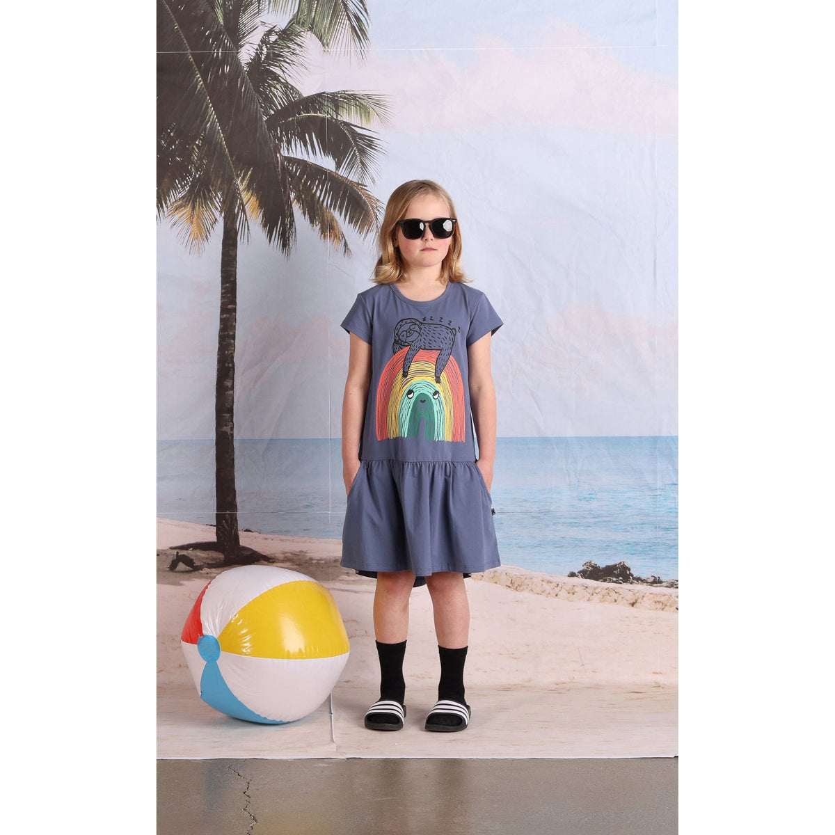 Sloth-Bow Dress- Midnight