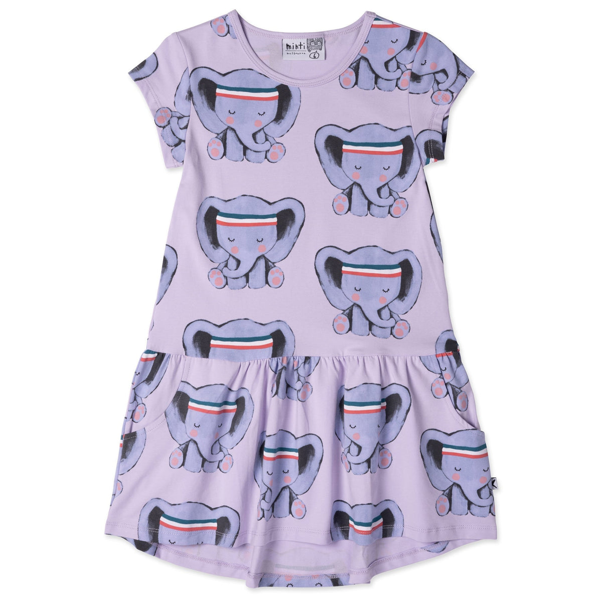 Sporty Elephant Dress- Lilac