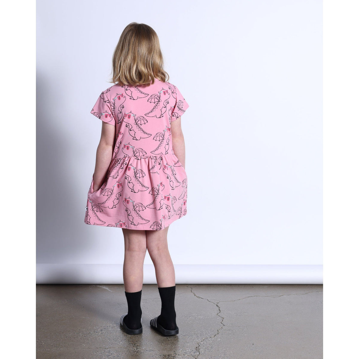 Magical Dragons Dress- Fuchsia
